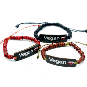 6x Coco Slogan Bracelets - Vegan