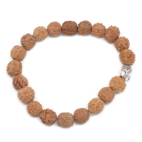 6x Rudraksha Buddah Bangle Mala - Natural