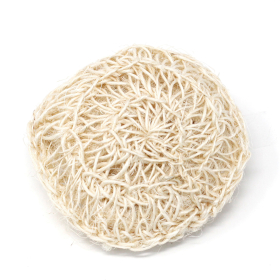 6x Sisal Sponge and Scrub - Soft Round Exfoliating Cushion