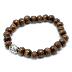 12x Brown Beads & Buddah Bangle