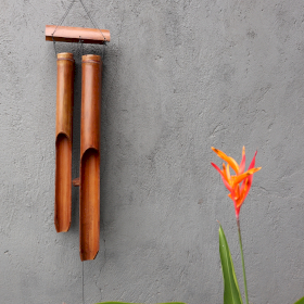 Bamboo Windchime - Natural finish - 4 Big Tubes