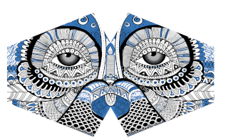 Reusable Fashion Face Mask - Mystical Owl (Adult)
