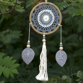 Dream Catcher - Medium Grey Elemental Spirits - 35cm