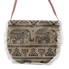 Fab Fringe Bag - Elephant Print