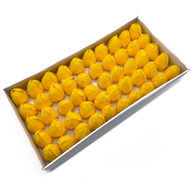 50x Craft Soap Flower - Med Tulip - Yellow
