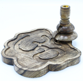 Lrg Mango Wood Backflow Burner - Ohm