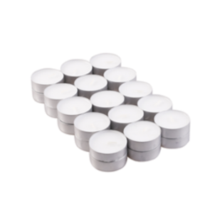 30x Unscented Tealight  (4hr)