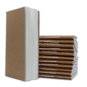 12x Handmade Leather Journal - Paper Refill - Eco-Friendly (80 pages)