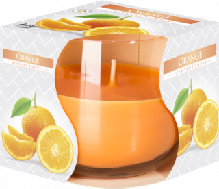 6x Scented Glass Jar Candle - Orange