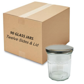 90x Glass Jar - Twelve Sides & Lid