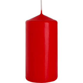 6x Pillar Candle 60x120mm - Red