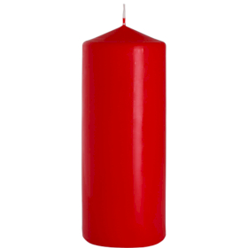 6x Pillar Candle 80x200mm - Red
