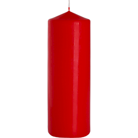 6x Pillar Candle 80x250mm - Red