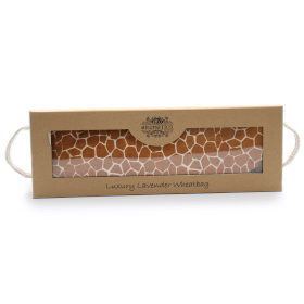 Luxury Lavender  Wheat Bag in Gift Box  - Madagascar Giraffe
