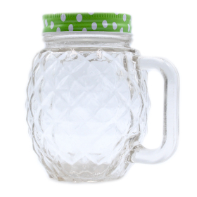 24x Funky Mason Jar - Pineapple - Clear