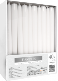 40x Taper Candle - White