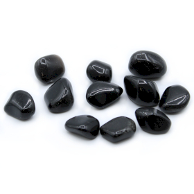 24x L Tumble Stones - Obsidian Black