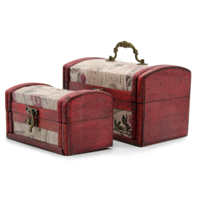 Sets of 2 Colonial Boxes - Rose Design