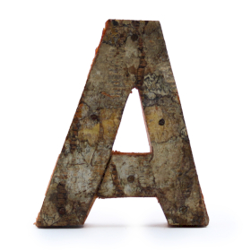 12x Rustic Bark Letter   - 