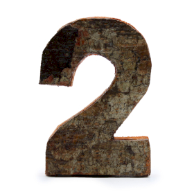 12x Rustic Bark Number - 