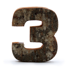 12x Rustic Bark Number - 