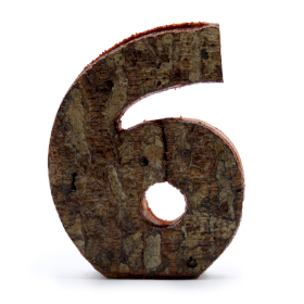 12x Rustic Bark Number - 