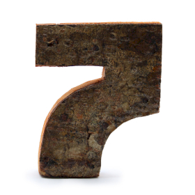 12x Rustic Bark Number - 