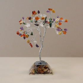 Gemstone Tree with Orgonite Base - 80 Stone - Multi