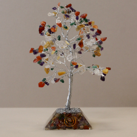 Gemstone Tree with Orgonite Base - 160 Stone - Multi