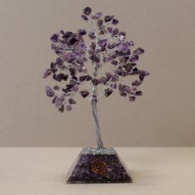 Gemstone Tree with Orgonite Base - 160 Stone - Amethyst