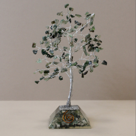 Gemstone Tree with Orgonite Base - 160 Stone - Moss Agate