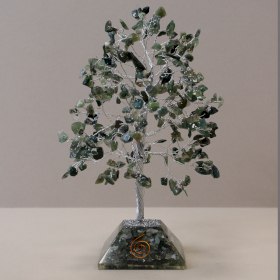 Gemstone Tree with Orgonite Base - 320 Stone - Moss Agate