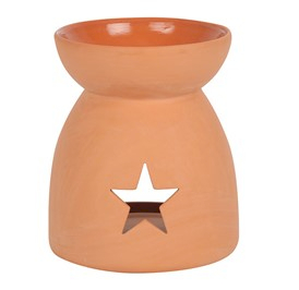 3x Star Cutout Terracotta Effect Oil Burner