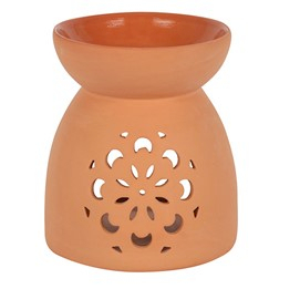 3x Floral Cutout Terracotta Effect Oil Burner