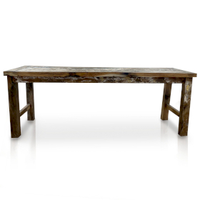 Recycled Teakwood Display / Dining Table 2.2m - No Bottom Shelf