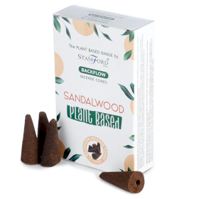 6x Plant Based Backflow Incense Cones - Sandalwood