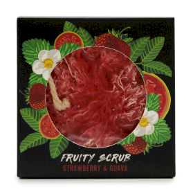 4x Fruity Scrub Soap on a Rope - Strawberry & Guava
