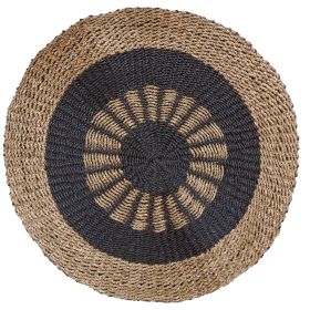 Round Seagrass Black & Tan - Inner Sun - 1m