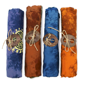 4x Bali Celtic Sarongs - Lucky Coins (4 Assorted Colours)