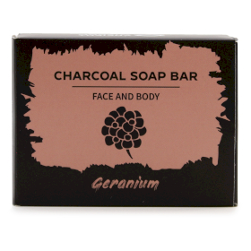 5x Charcoal Soap 85g - Geranium