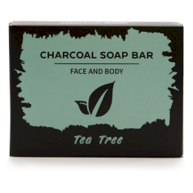 5x Charcoal Soap 85g - Tea Tree