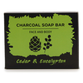 5x Charcoal Soap 85g - Eucalyptus & Cedarwood