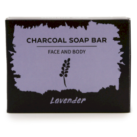 5x Charcoal Soap 85g - Lavender