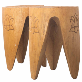 Interlocking Table/Stool set of 2 - Natural