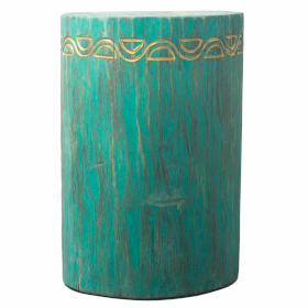 Tribal Stool / Table -  Albasia - Turquoise