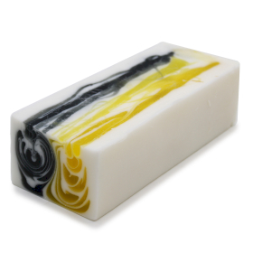 Handcrafted Soap Loaf 1.2kg - Day and Night - Yellow and Black