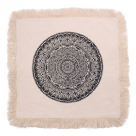 4x Traditional Mandala Cushion Covers - 60x60cm - black