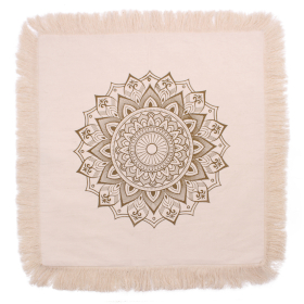 4x Lotus Mandala Cushion Covers - 60x60cm - bronze