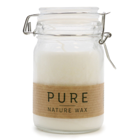 6x Pure Olive Wax Jar Candle - White