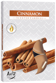12x Set of 6 Scented Tealights - Cinnamon